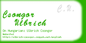 csongor ulbrich business card